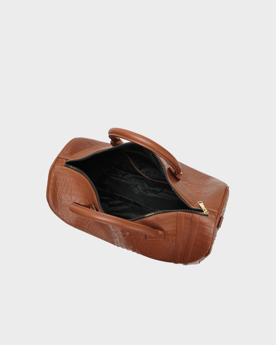 Statement Weekender Duffle Bag in Caramel