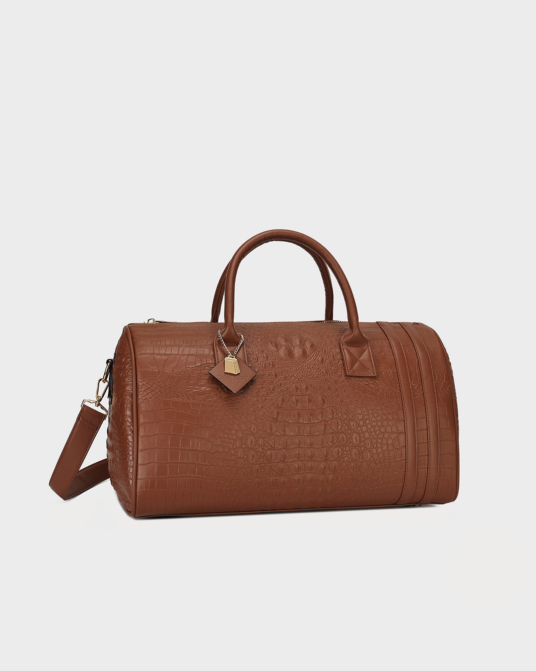 Statement Weekender Travel Set in Caramel