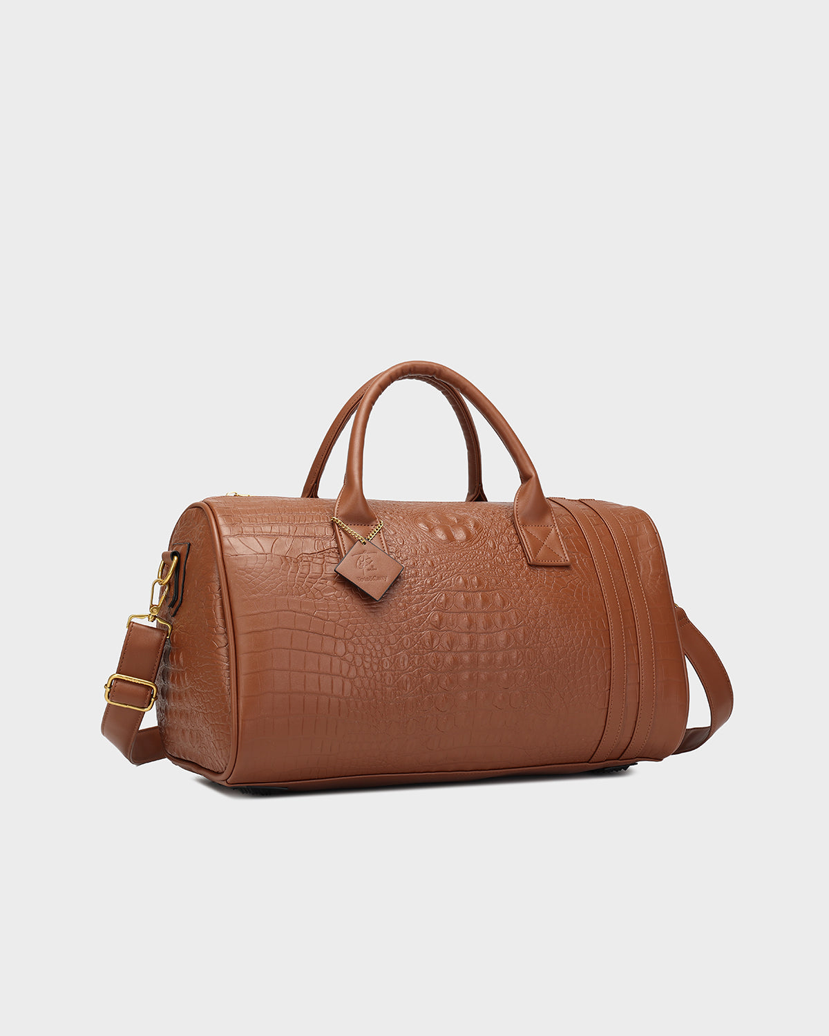 Statement Weekender Duffle Bag in Caramel V2
