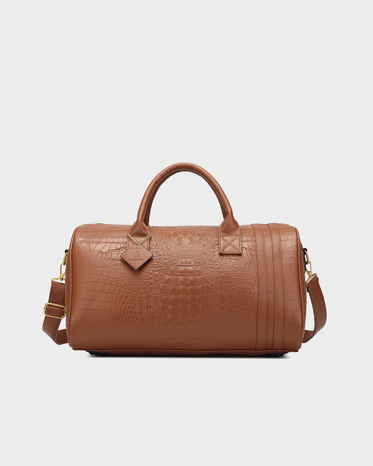 Statement Weekender Duffle Bag in Caramel V2