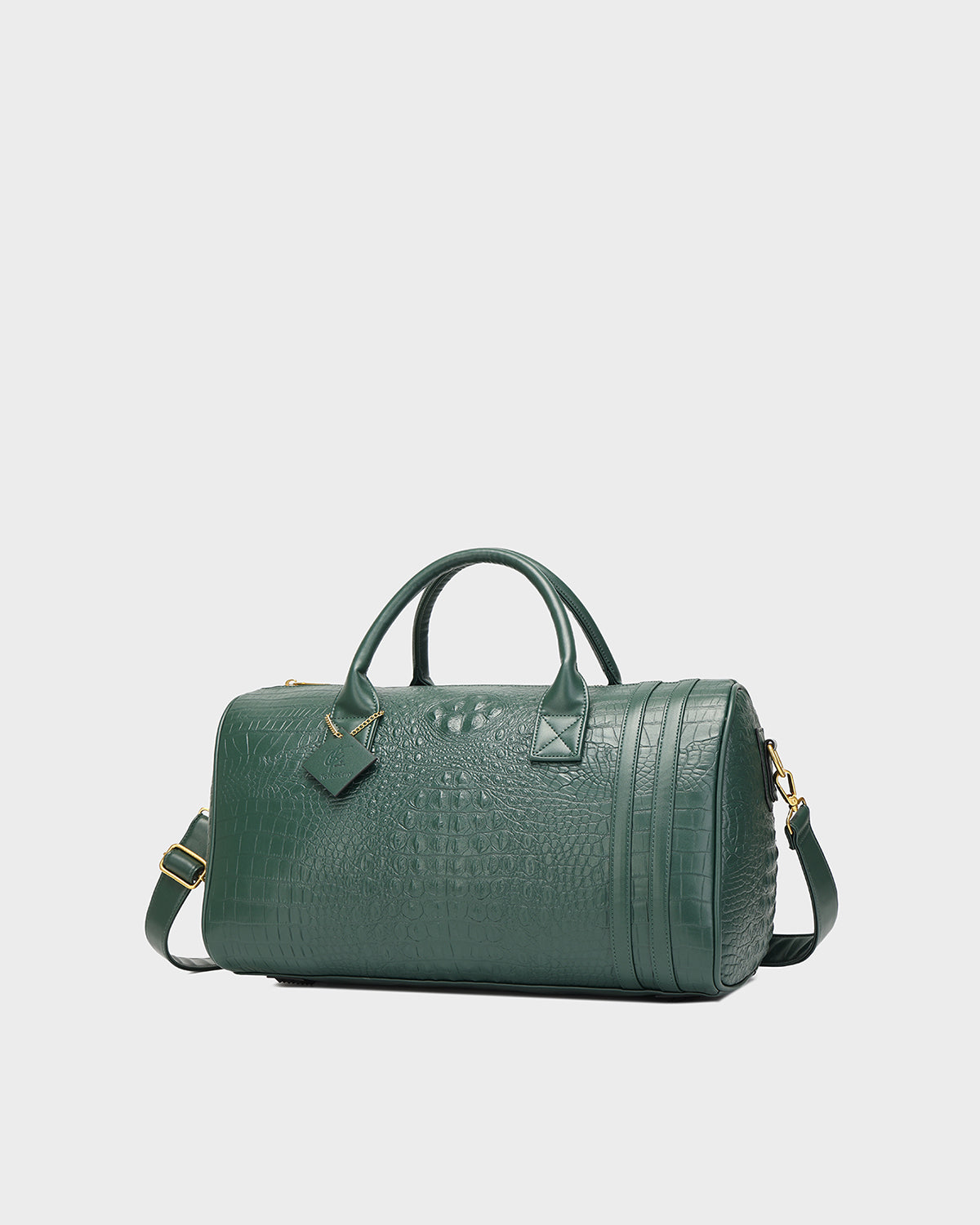Statement Weekender Duffle Bag in Emerald Green