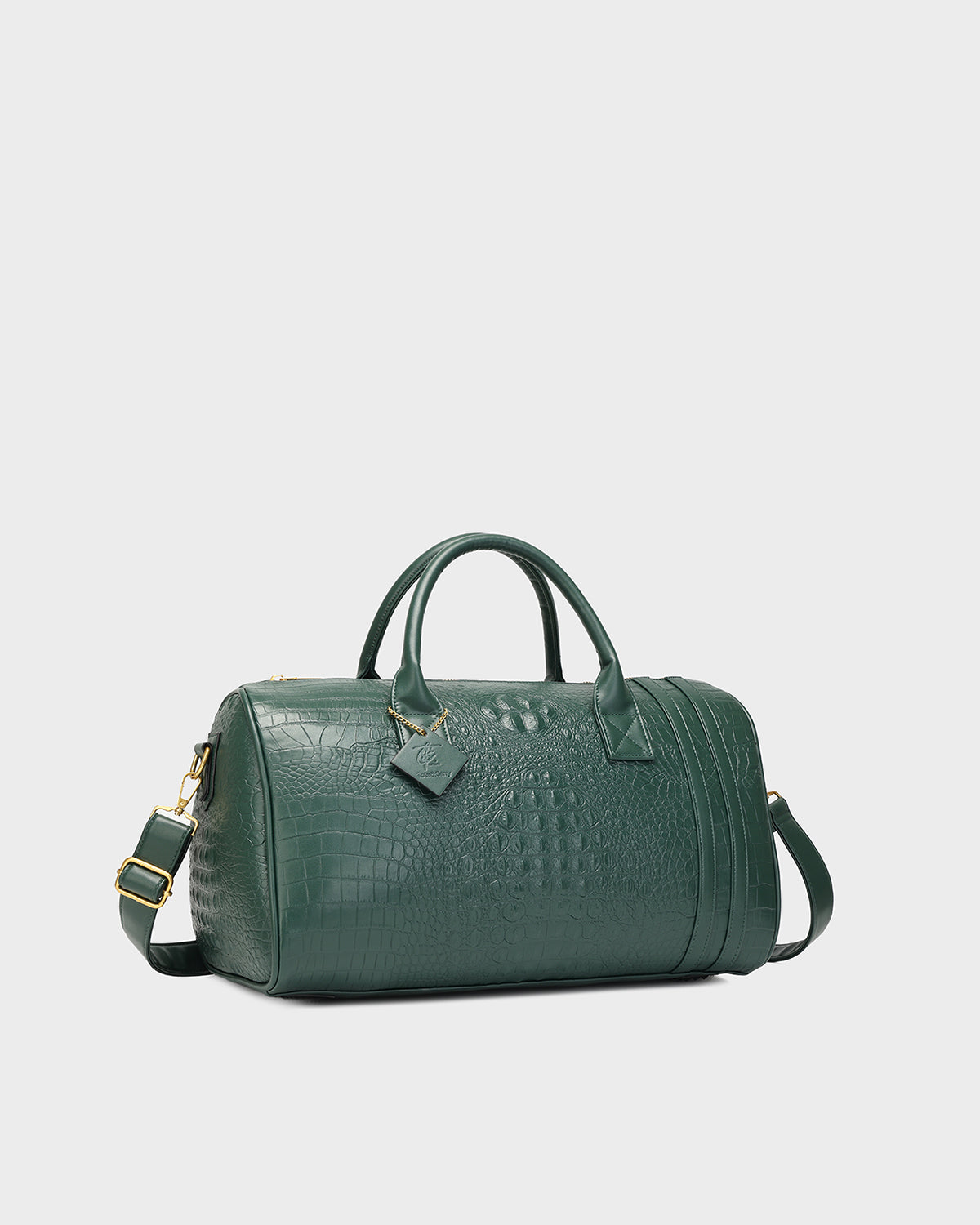 Statement Weekender Duffle Bag in Emerald Green