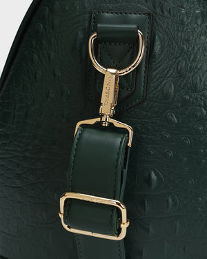 Statement Weekender Duffle Bag in Emerald Green