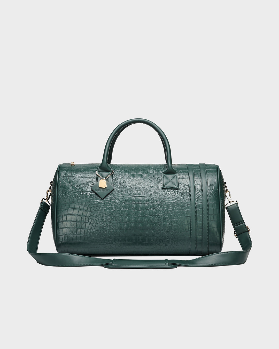 Statement Weekender Duffle Bag in Emerald Green