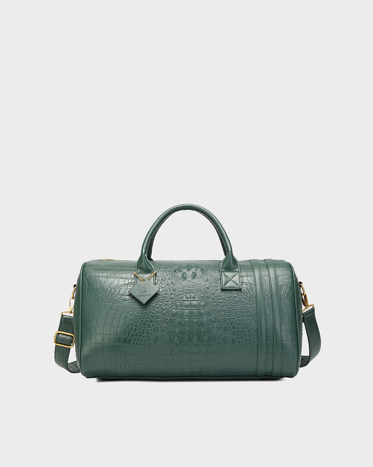 Statement Weekender Duffle Bag in Emerald Green
