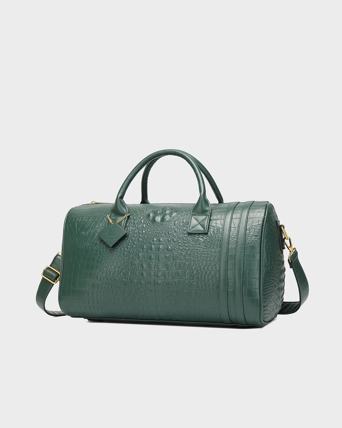 Statement Weekender Duffle Bag in Emerald Green V2