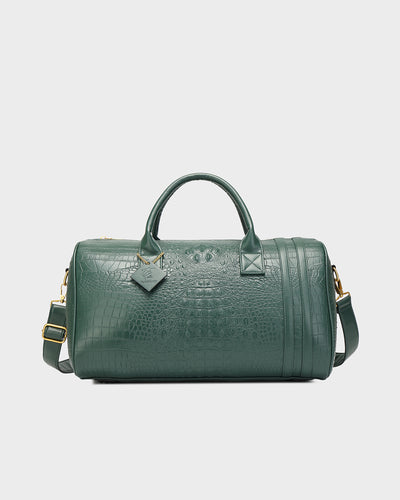 Statement Weekender Duffle Bag in Emerald Green V2