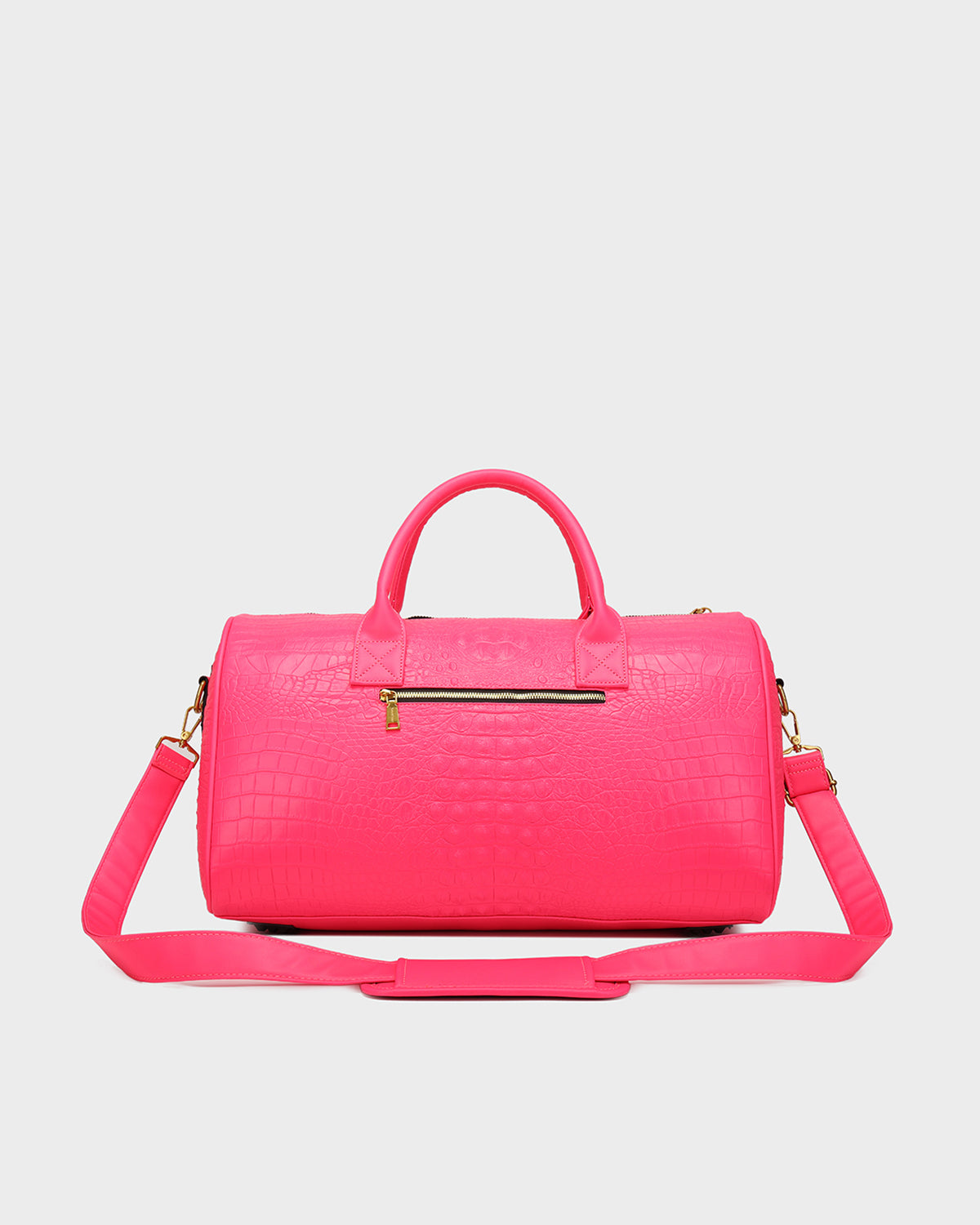 Statement Weekender Duffle Bag in Neon Pink