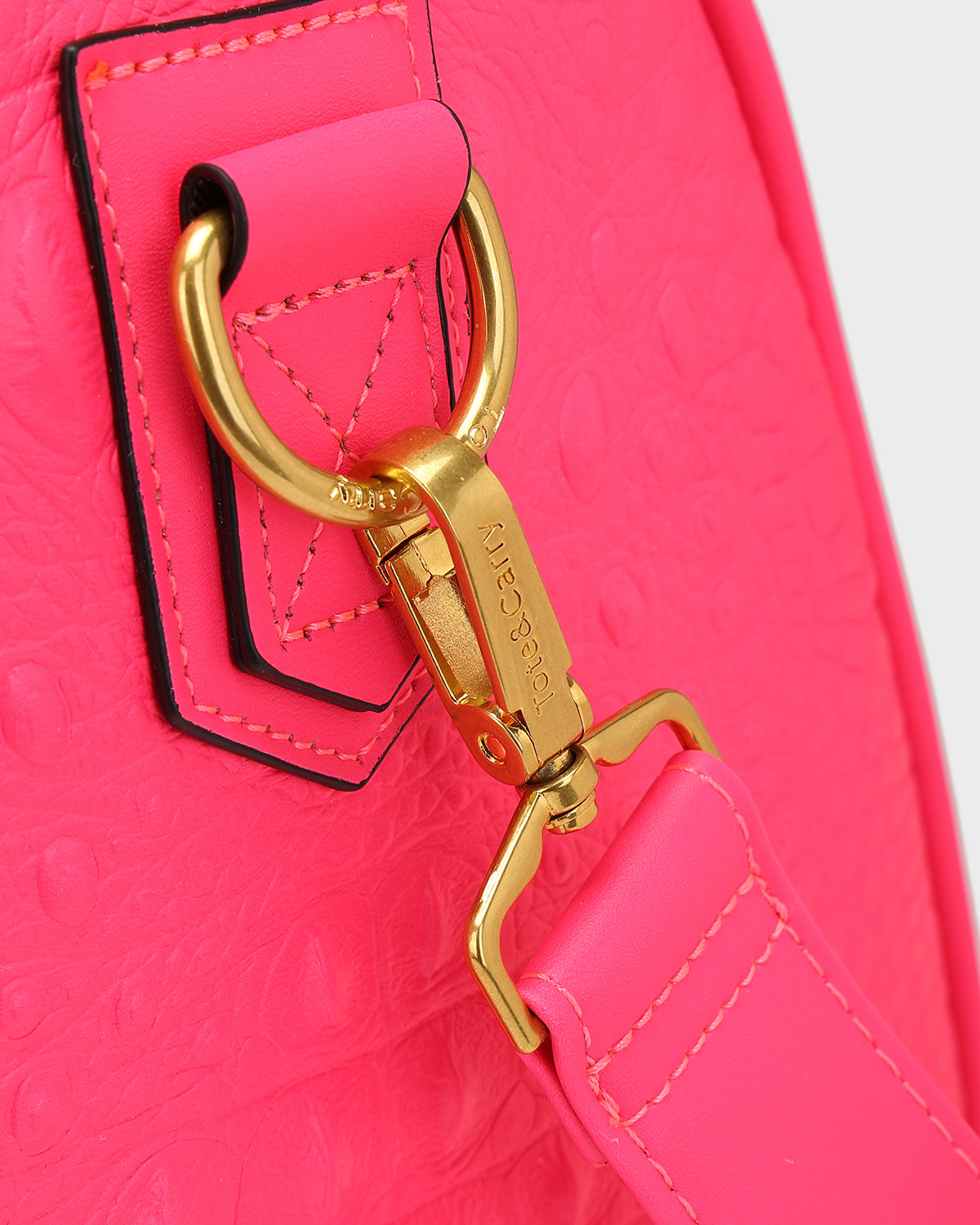 Statement Weekender Duffle Bag in Neon Pink