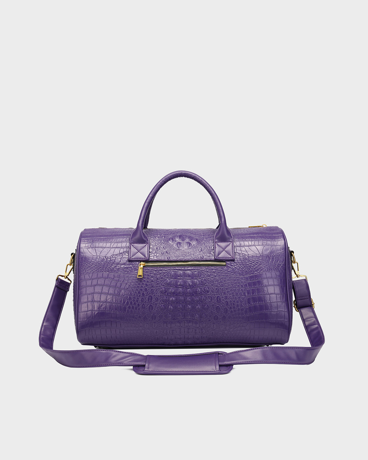 Statement Weekender Duffle Bag in Purple