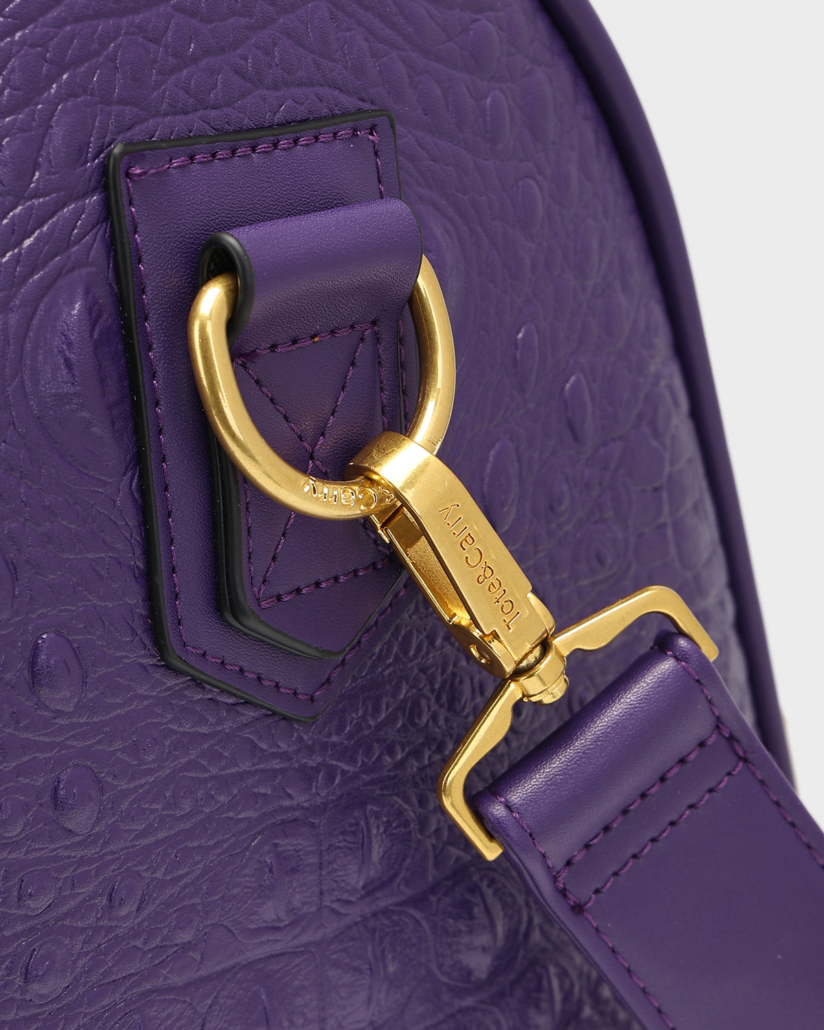 Statement Weekender Duffle Bag in Purple