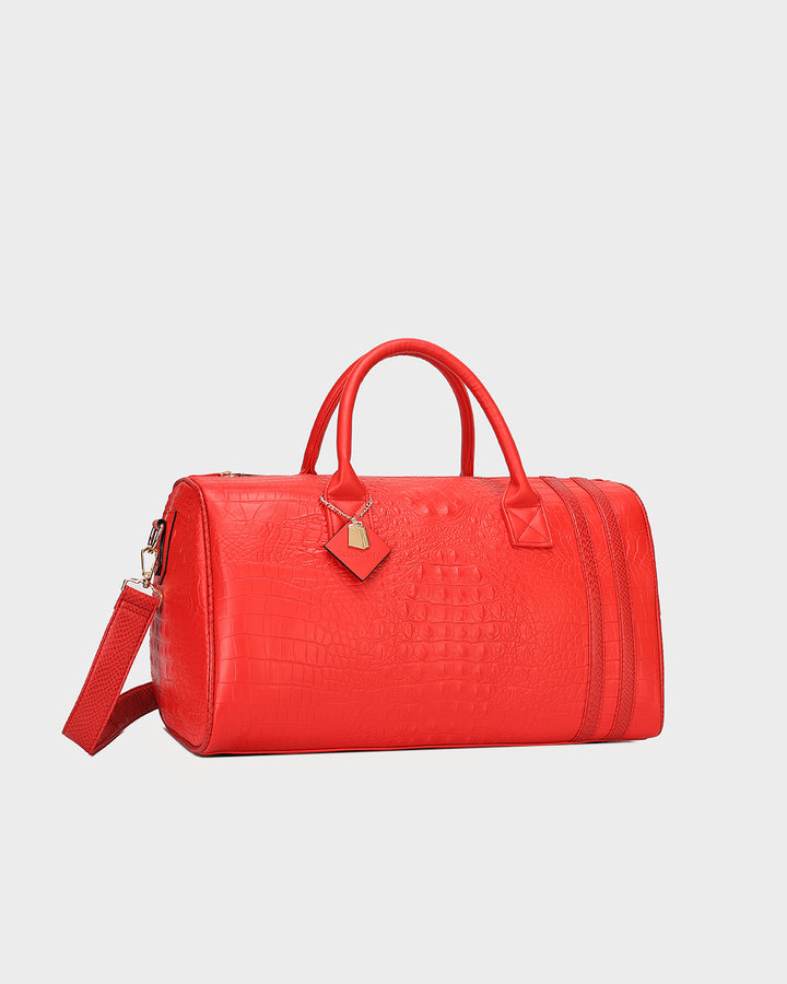 Statement Weekender Travel Set in Red