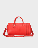 Statement Weekender Duffle Bag in Red