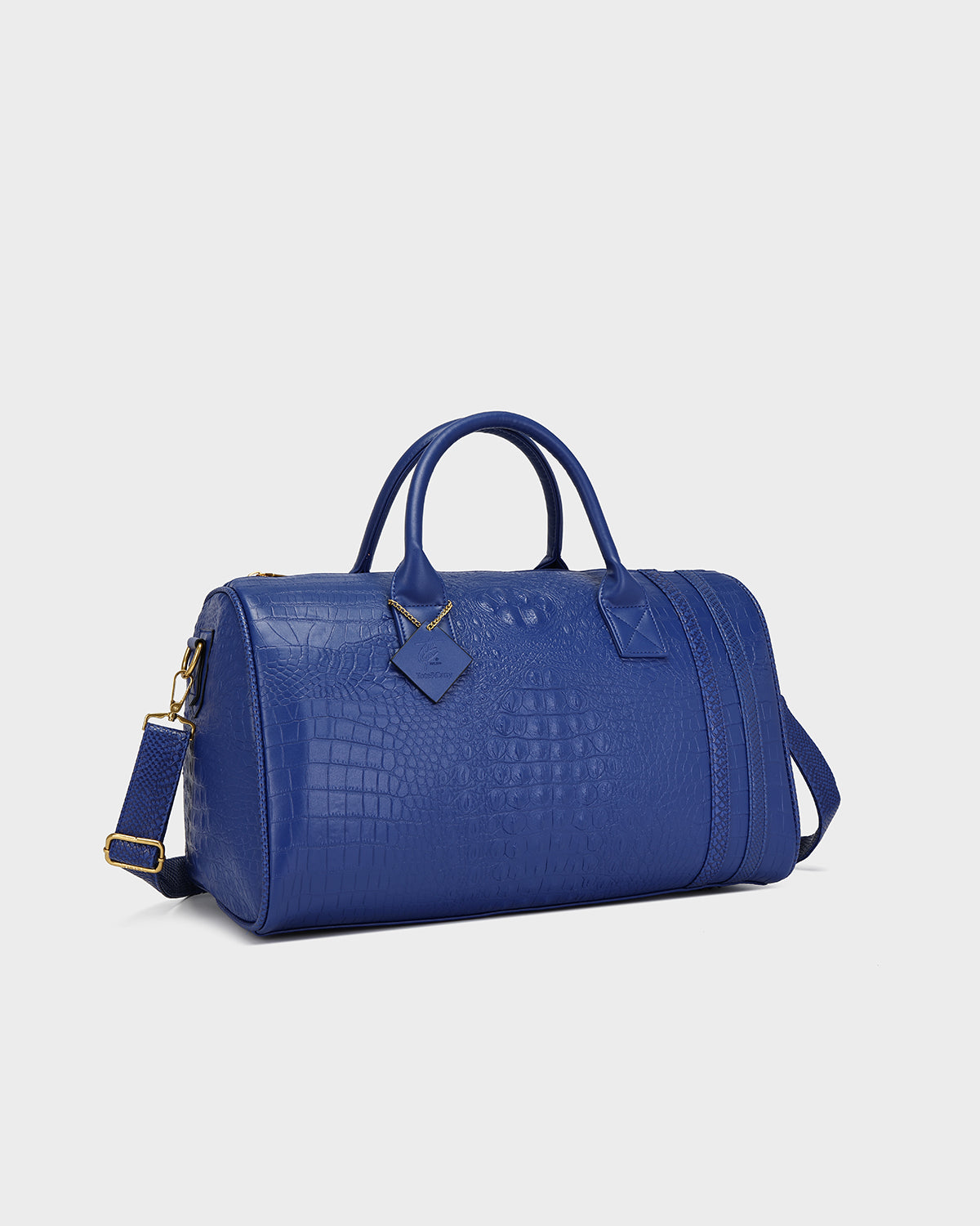 Statement Weekender Duffle Bag in Royal Blue