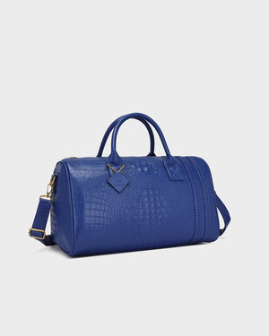 Statement Weekender Duffle Bag in Royal Blue
