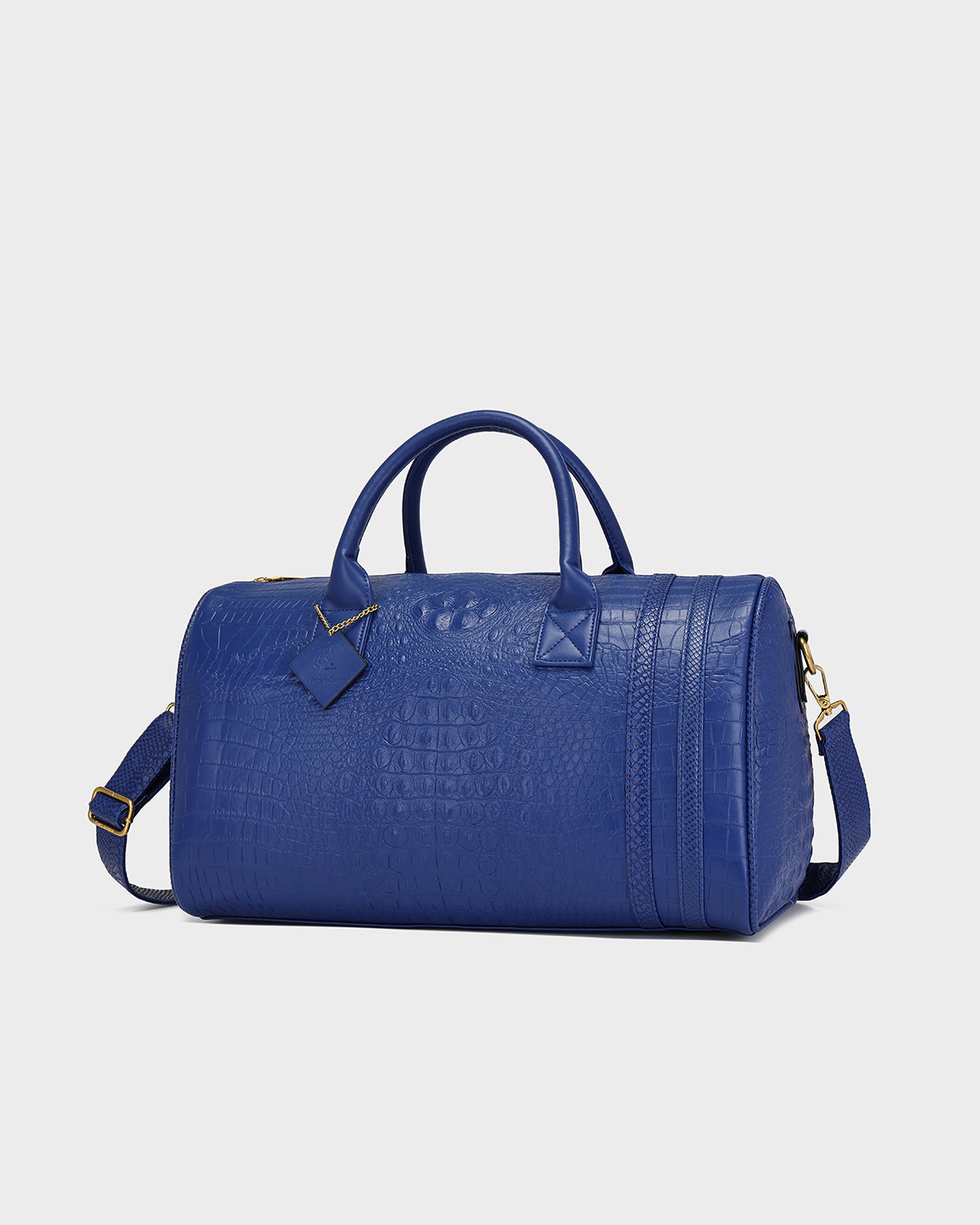 Statement Weekender Duffle Bag in Royal Blue