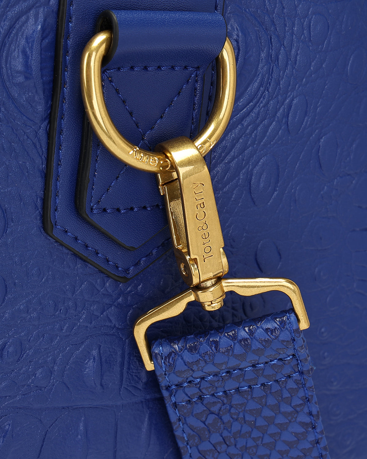 Statement Weekender Duffle Bag in Royal Blue