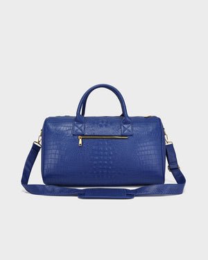 Statement Weekender Duffle Bag in Royal Blue