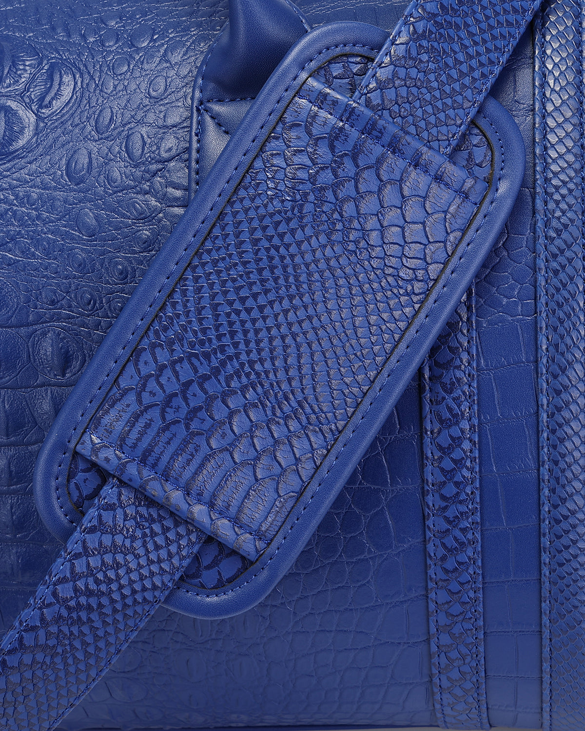 Statement Weekender Duffle Bag in Royal Blue
