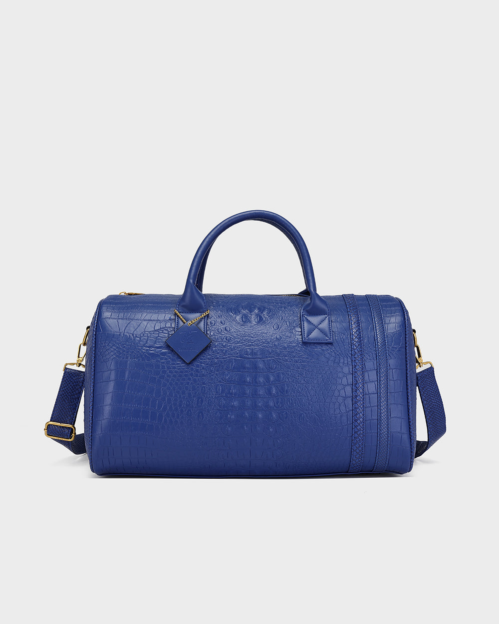 Statement Weekender Duffle Bag in Royal Blue