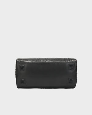 Statement Weekender Duffle Bag in Black