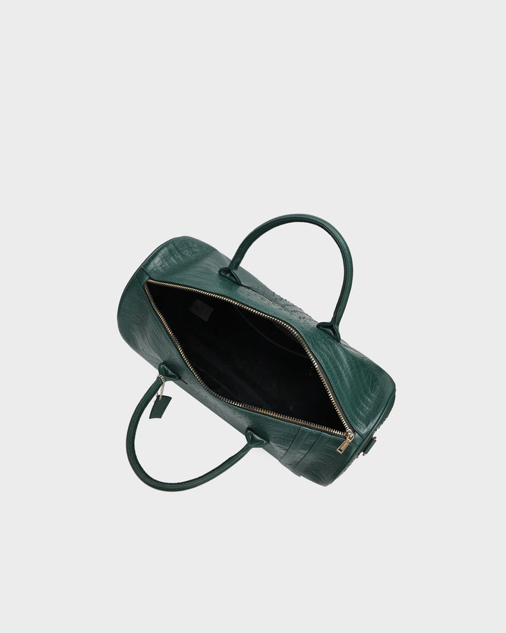 Statement Weekender Travel Set in Emerald Green