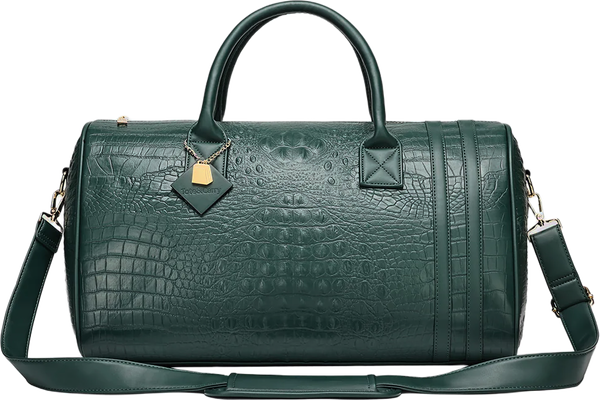 Statement Weekender Duffle Bag in Emerald Green
