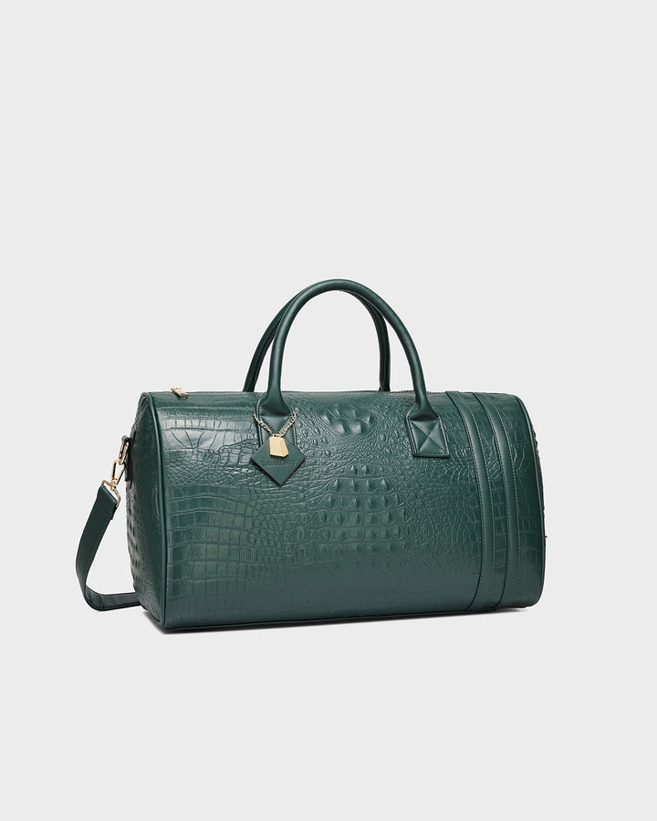 Statement Overnight Travel Set in Emerald Green