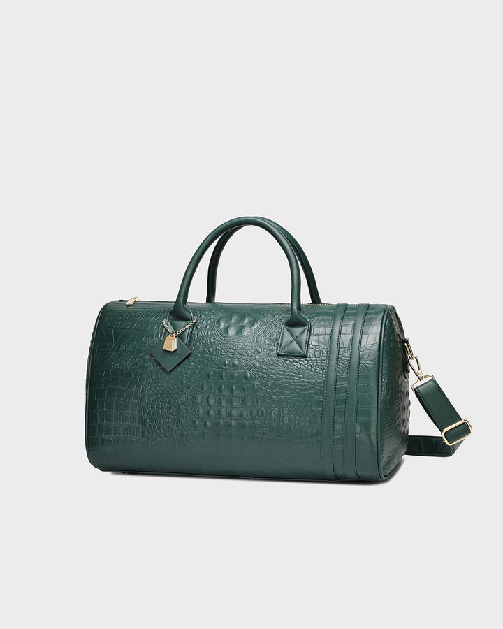 Statement Overnight Travel Set in Emerald Green