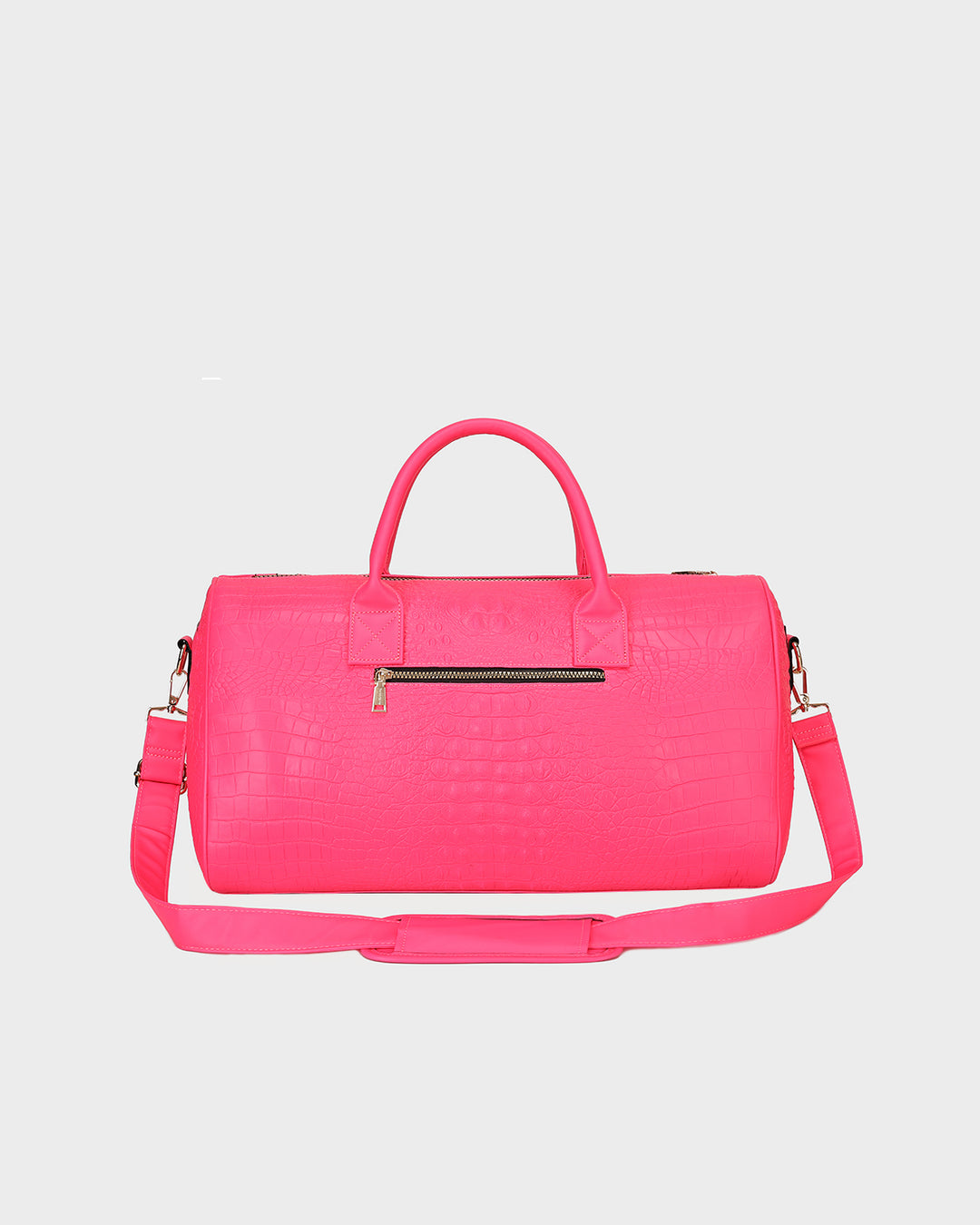 Statement Weekender Travel Set in Neon Pink