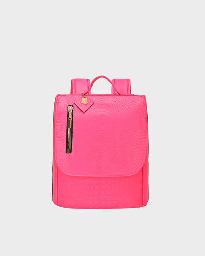 Statement Weekender Backpack in Neon Pink