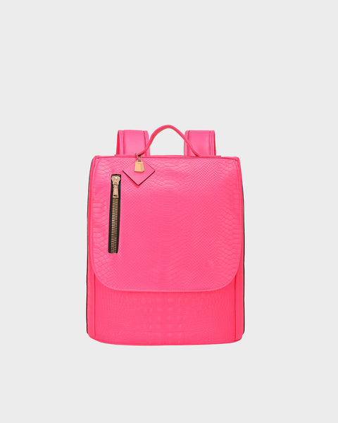 Statement Weekender Backpack in Neon Pink – Tote&Carry