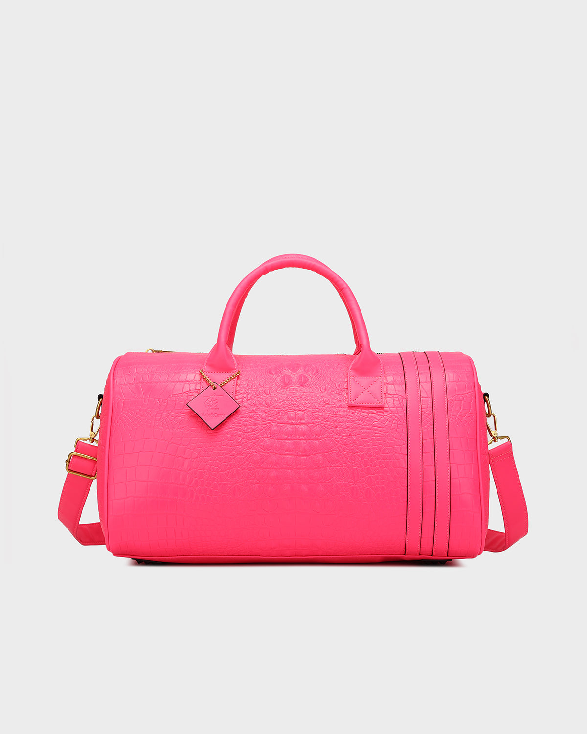Statement Weekender Travel Set in Neon Pink