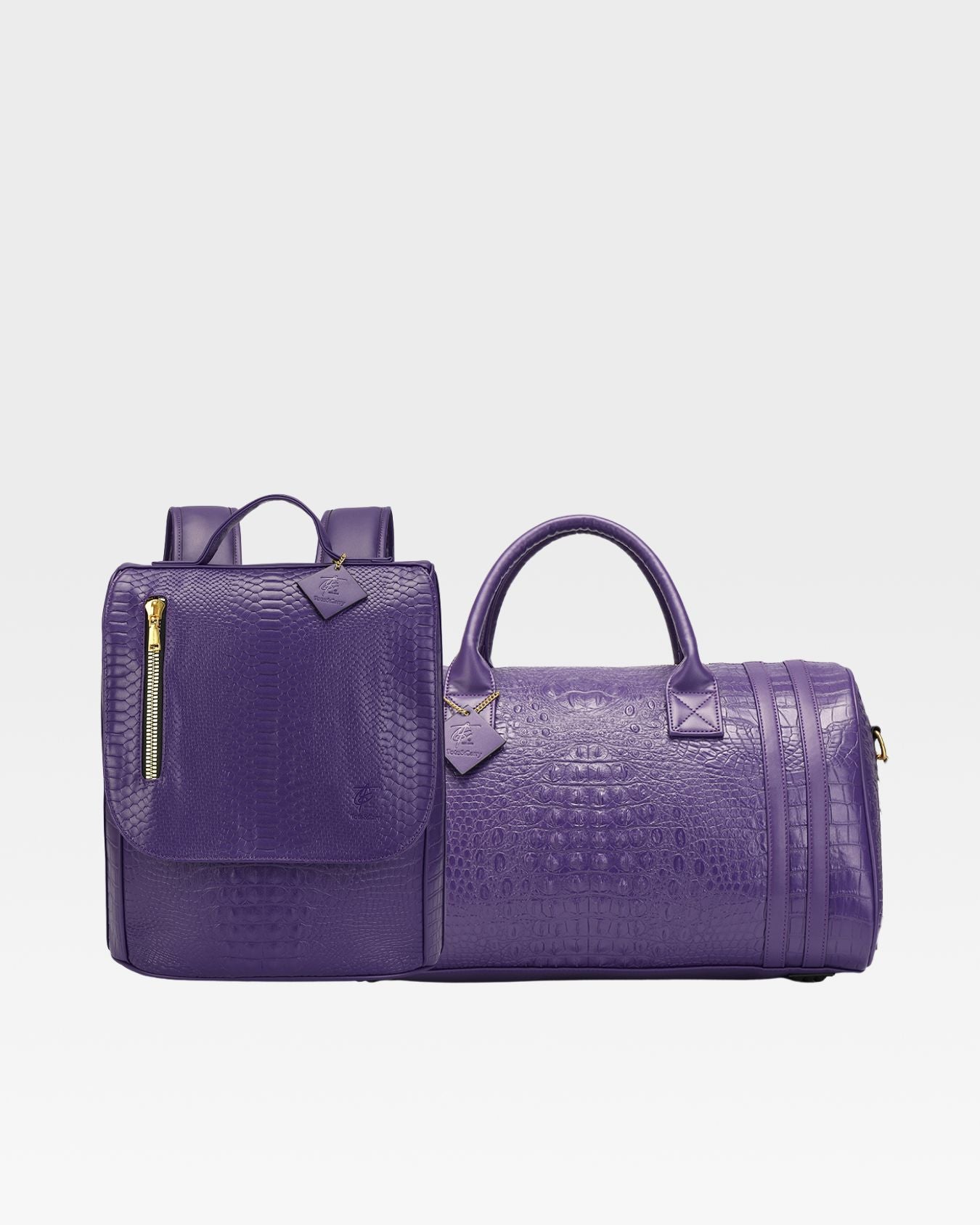 Statement Weekender Travel Set in Purple