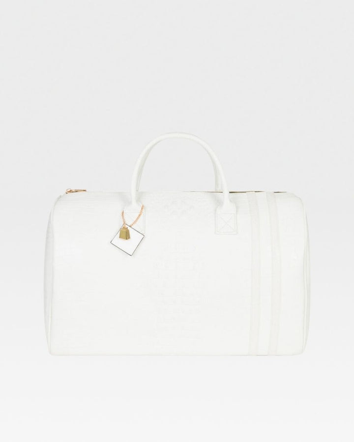 Statement Weekender Travel Set in White