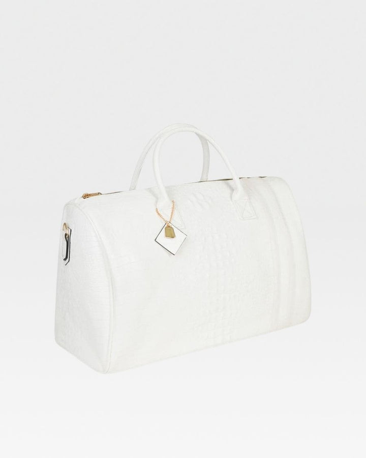 Statement Weekender Travel Set in White