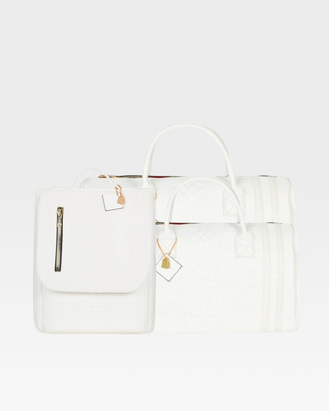 Statement Weekender Travel Set in White