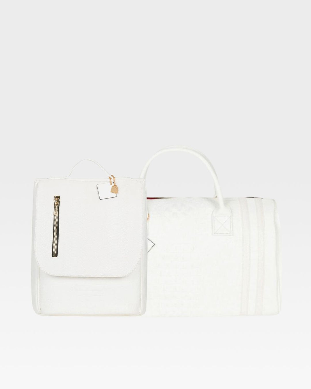 Statement Weekender Travel Set in White