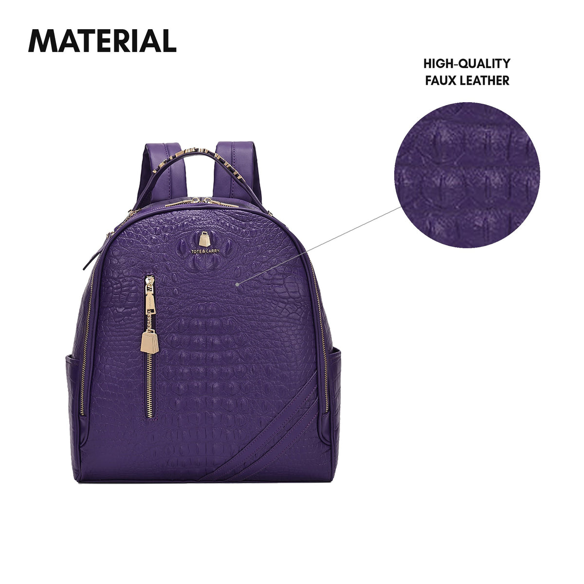 Statement Commuter Backpack in Purple – Tote&Carry