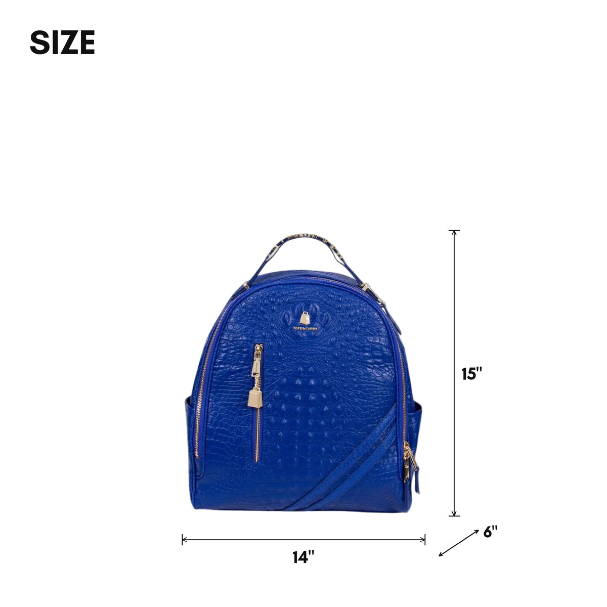 Statement Commuter Backpack in Royal Blue - size, 15 x 14 x 6 inches