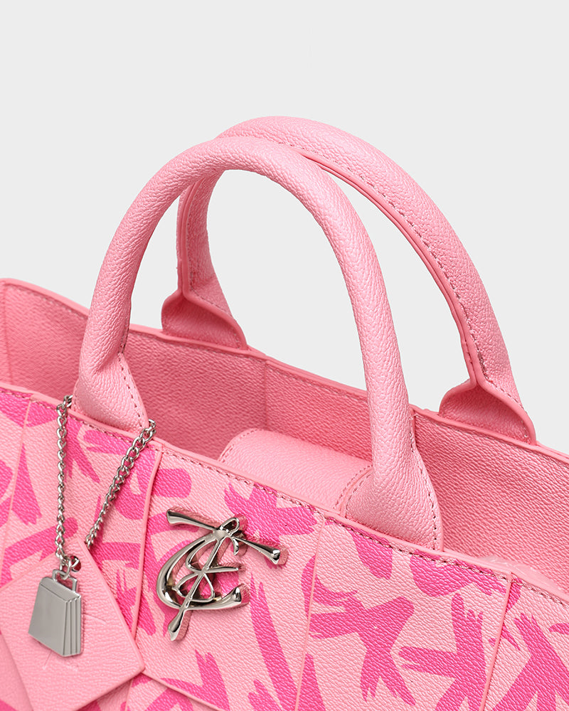 Graffiti Tote Bag in Pink