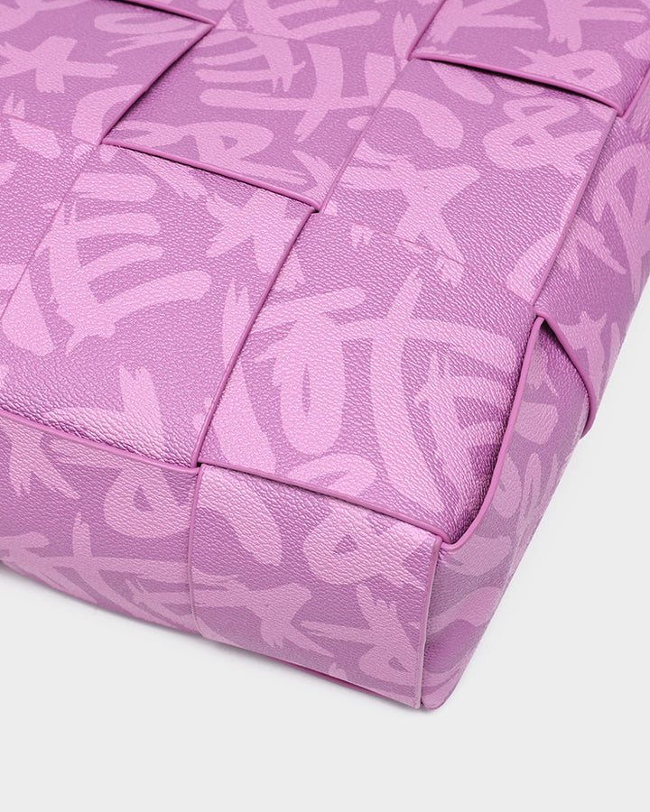 Graffiti Tote Bag in Purple