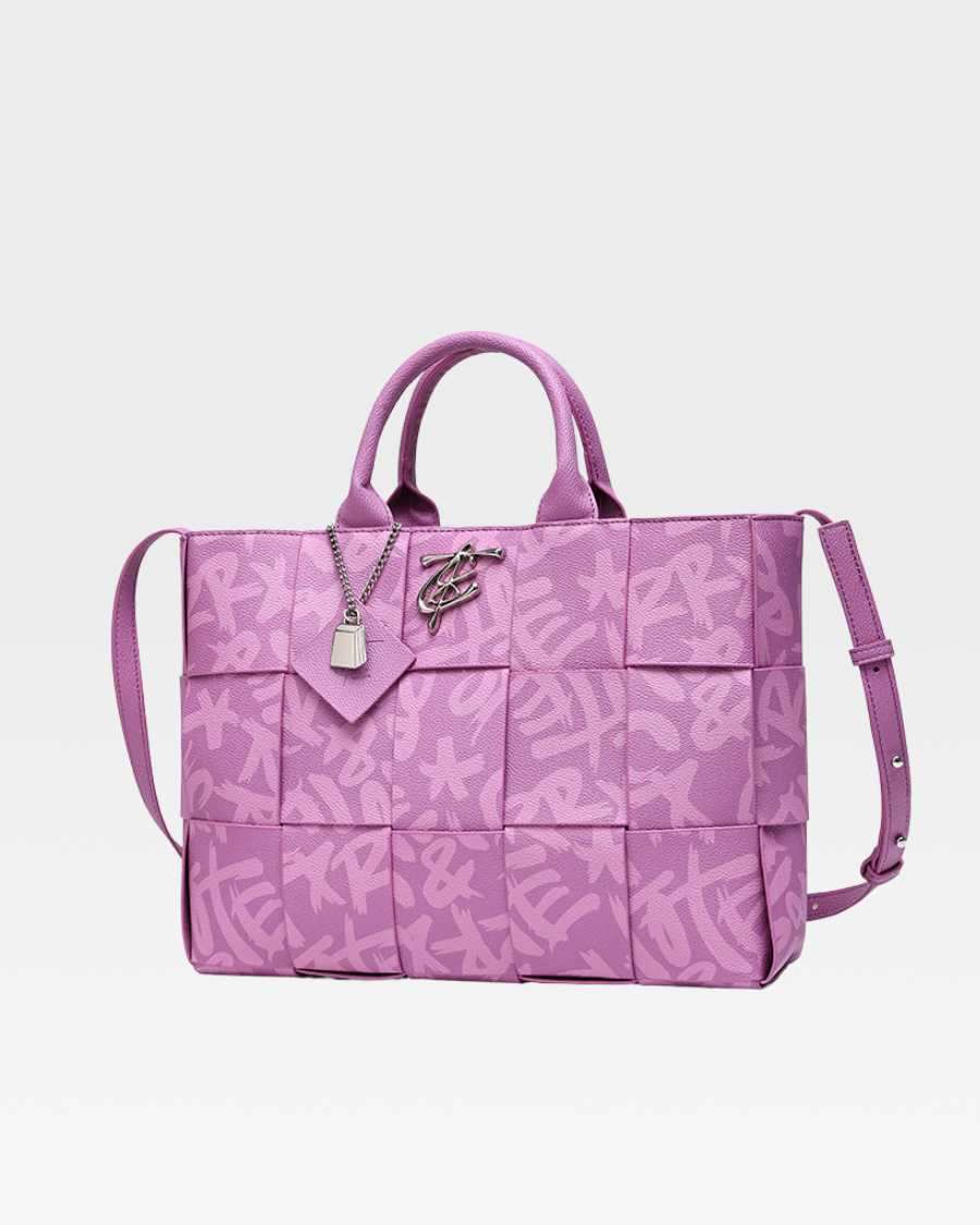 Graffiti Tote Bag in Purple