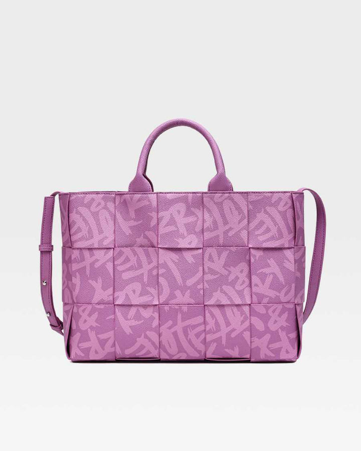 Graffiti Tote Bag in Purple