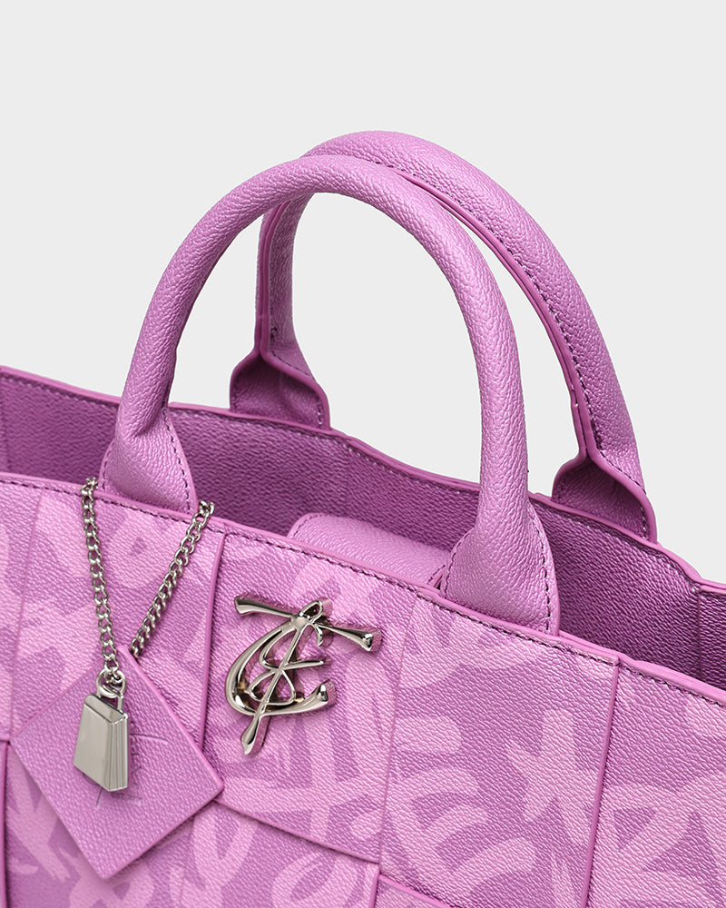 Graffiti Tote Bag in Purple