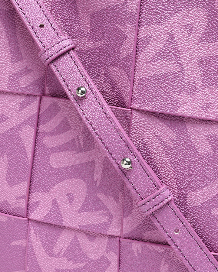 Graffiti Tote Bag in Purple