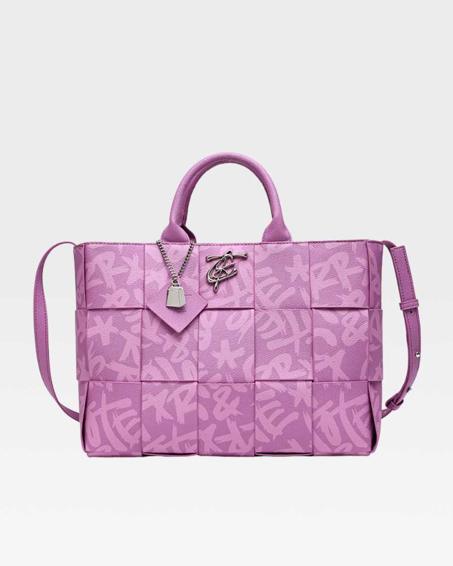 Graffiti Tote Bag in Purple