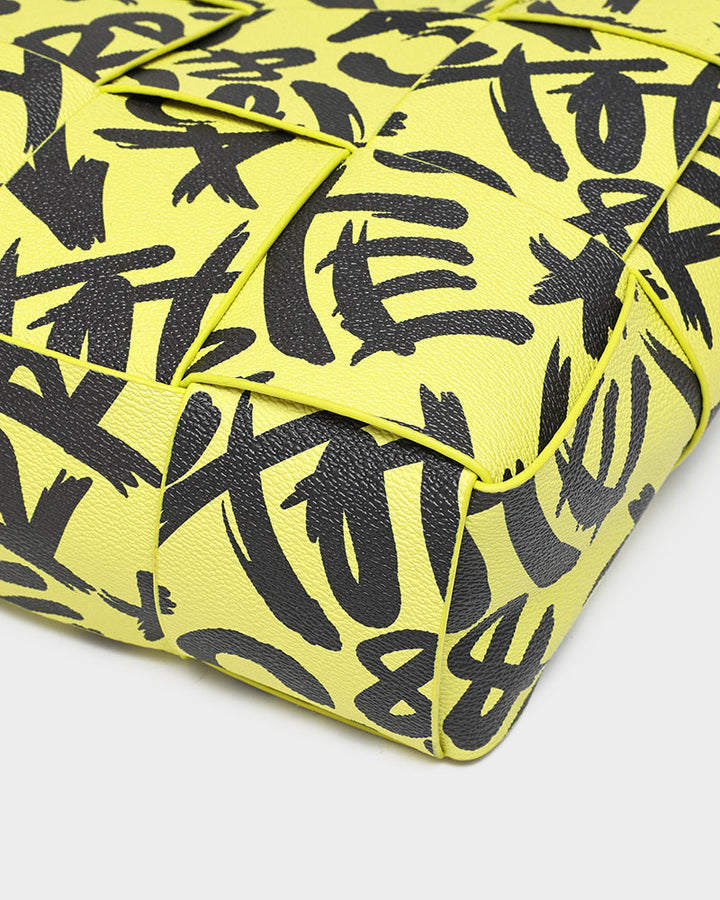 Graffiti Tote Bag in Yellow