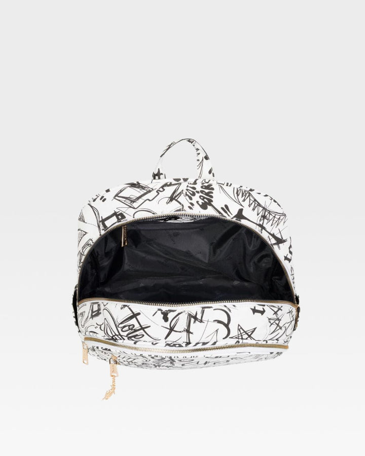 Graffiti Tombstone Roller Duffle Set in White