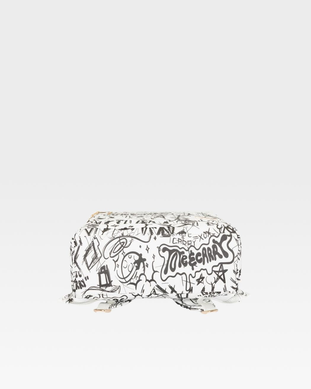 Graffiti Tombstone Backpack in White